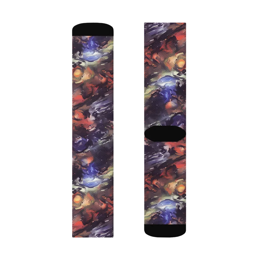 Twisted Terra on Socks — Left Sock