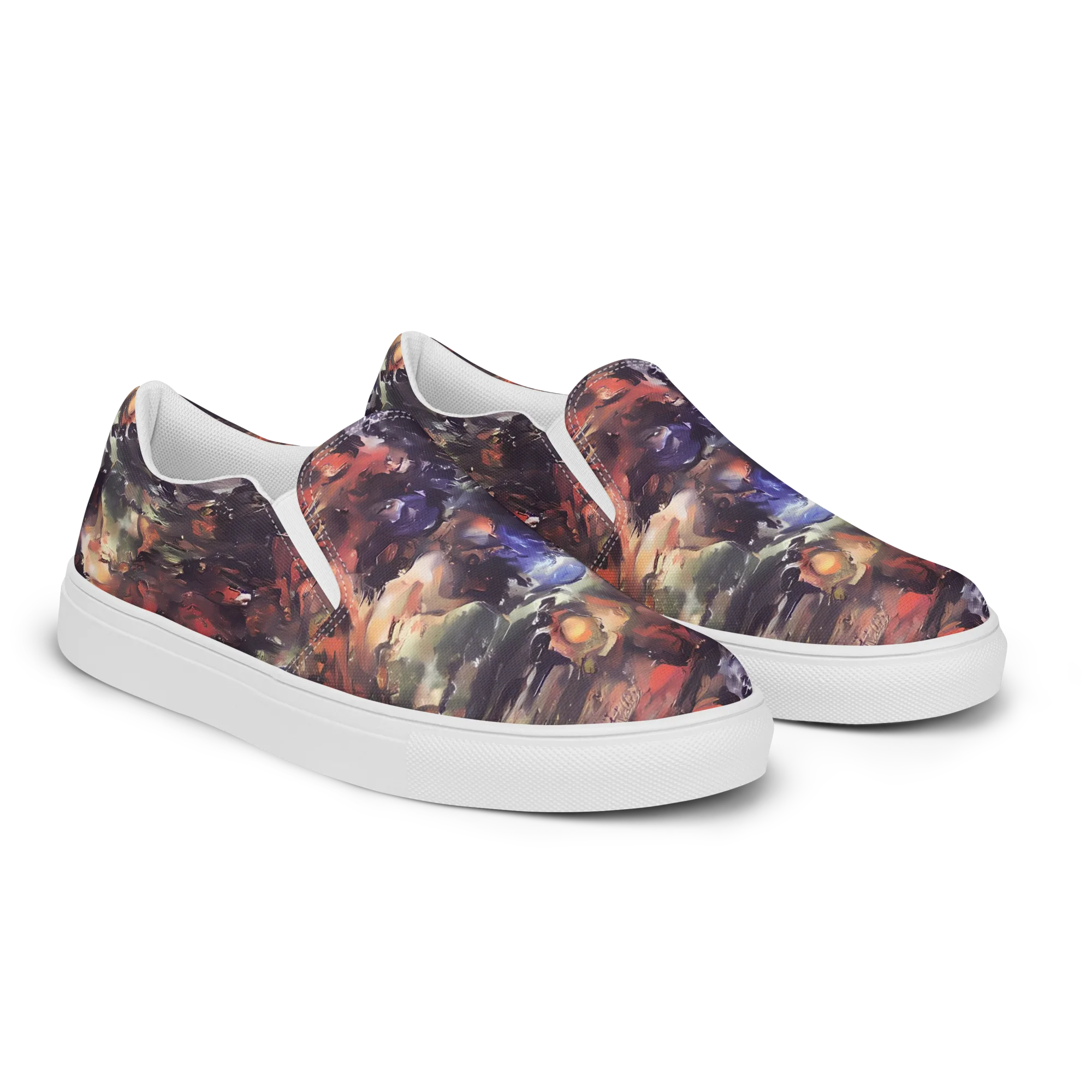 Twisted Terra on Women's Slip-On Canvas Shoes — Right Front