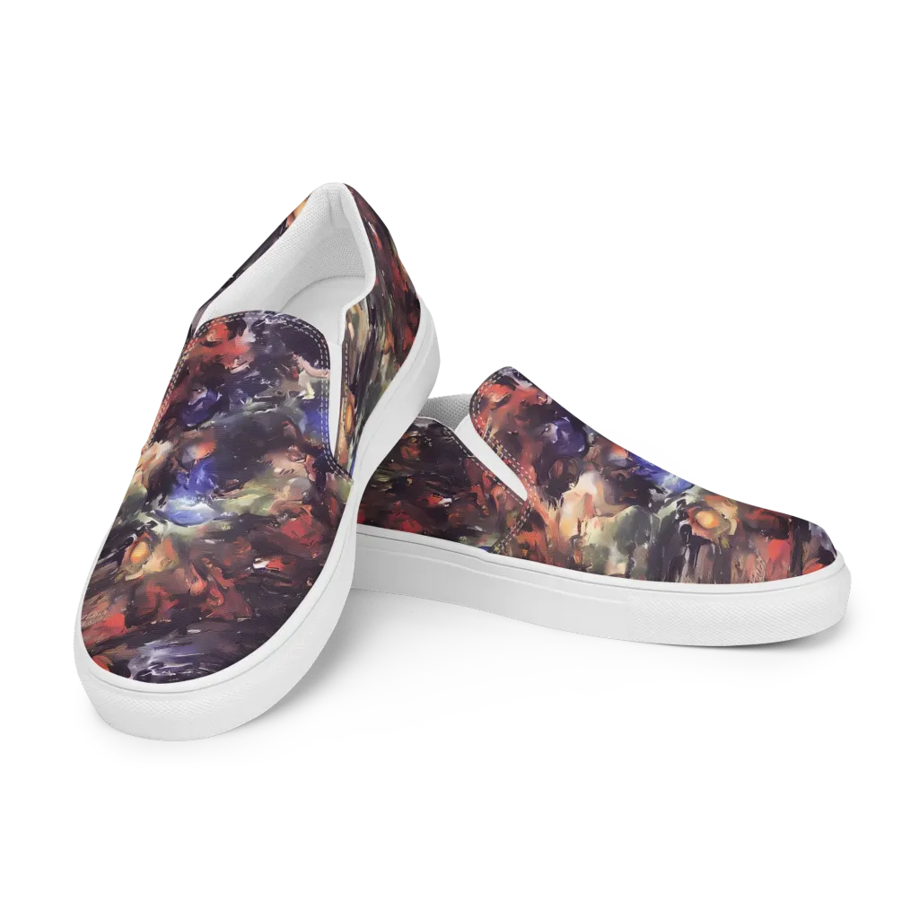 Twisted Terra on Women's Slip-On Canvas Shoes — Left Front