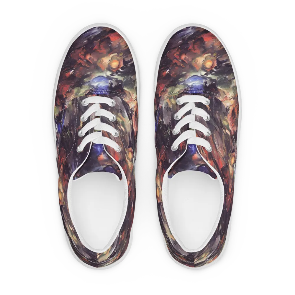 Twisted Terra on Men's Lace-Up Canvas Shoes — Front