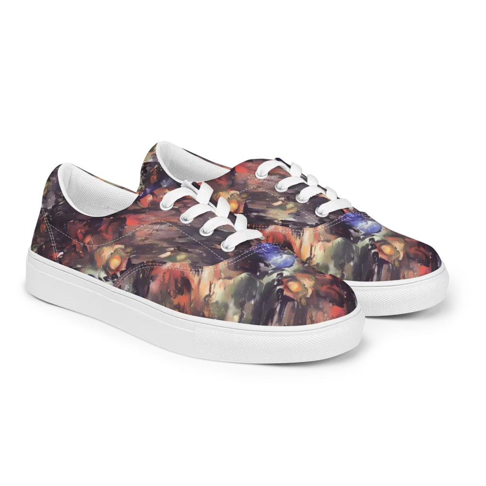 Twisted Terra on Men's Lace-Up Canvas Shoes — Right Front