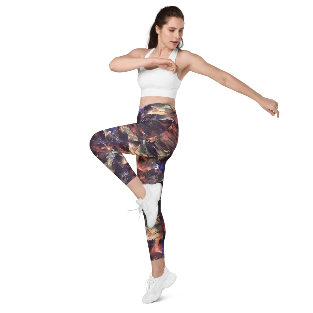 Twisted Terra on Leggings with Pockets — Left Front
