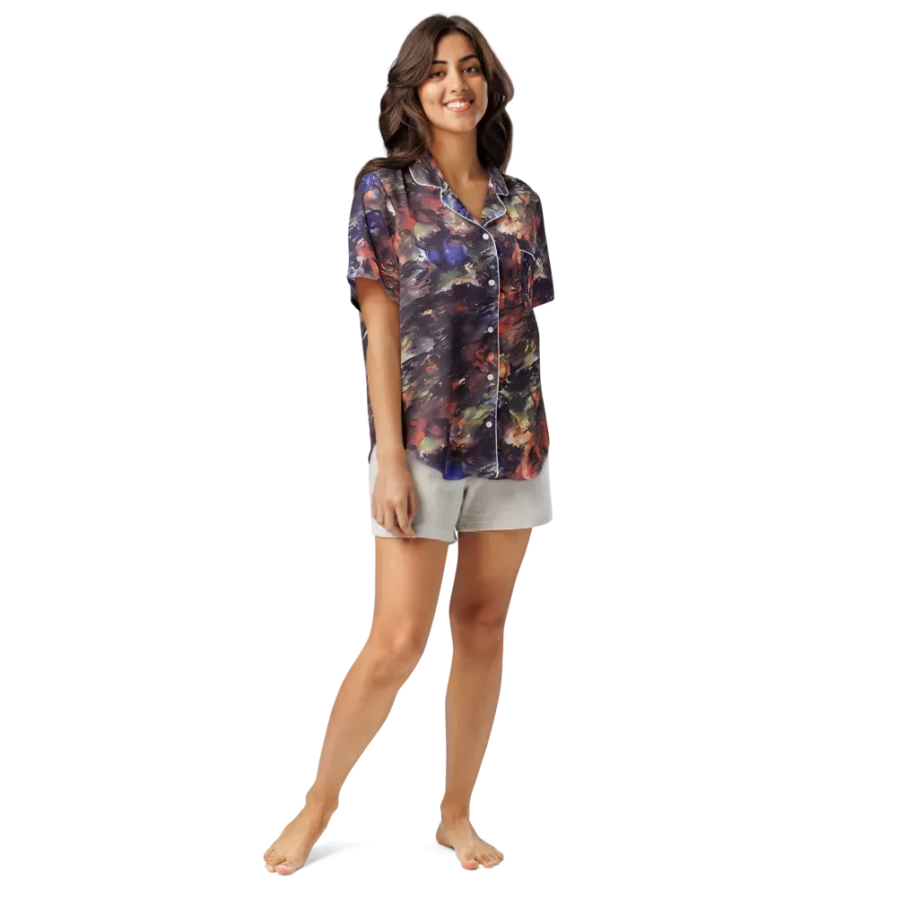 Twisted Terra on Women's Short Sleeve Pajama Top — Front