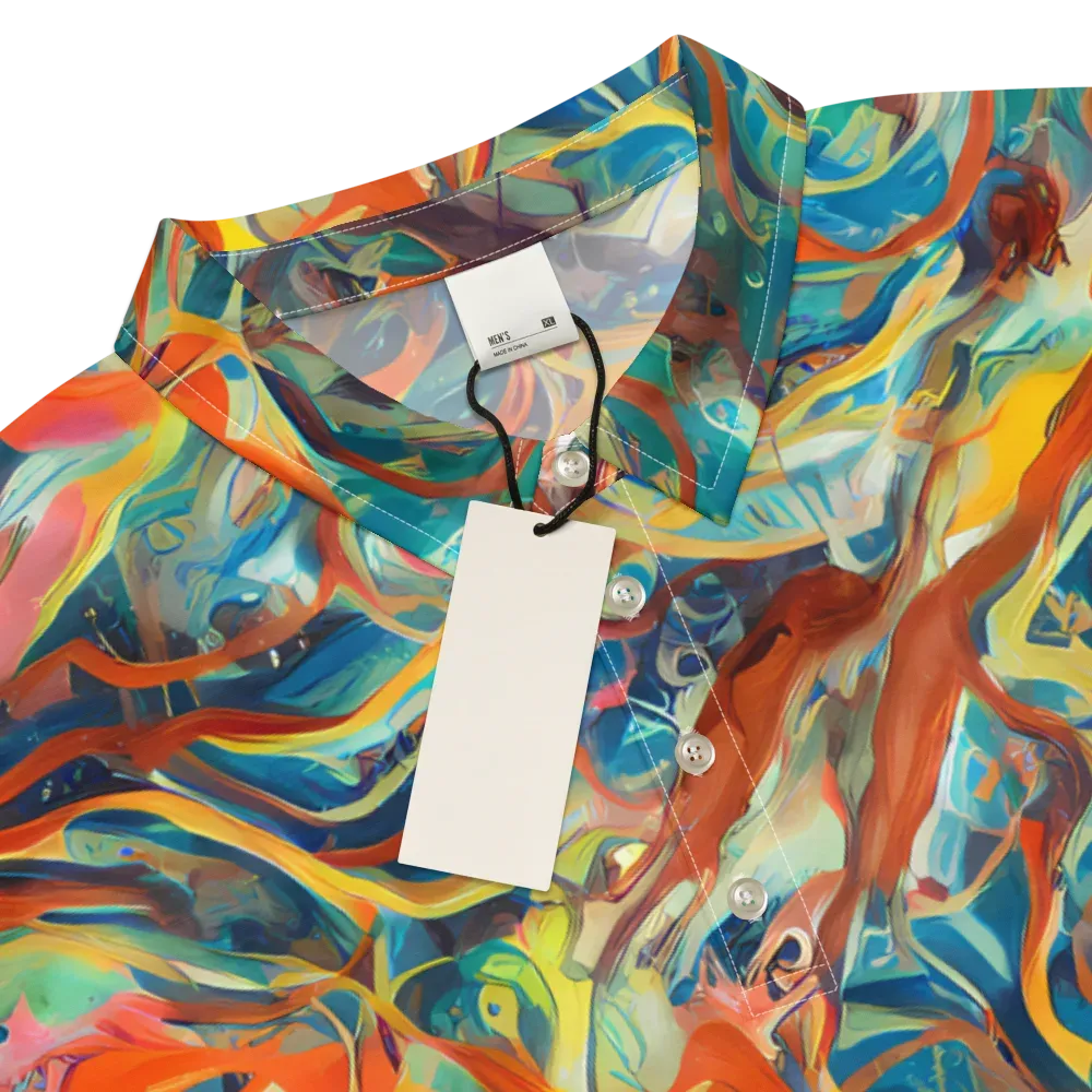 Fluid Firestorm on Men's Slim Fit Polo Shirt — Product details