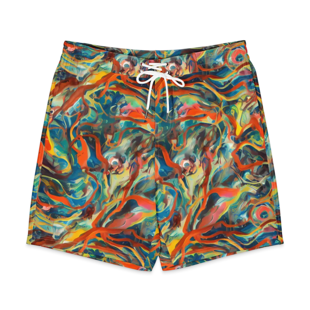 Fluid Firestorm on Men's Board Shorts — Front