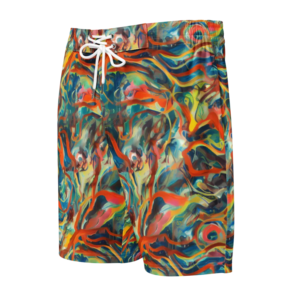 Fluid Firestorm on Men's Board Shorts — Front