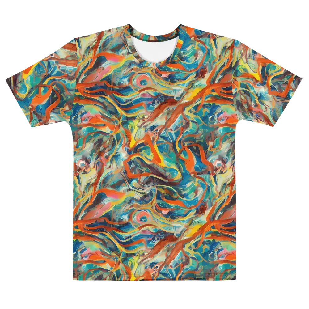 Fluid Firestorm on Men's Cotton Crew Neck T-Shirt — Front