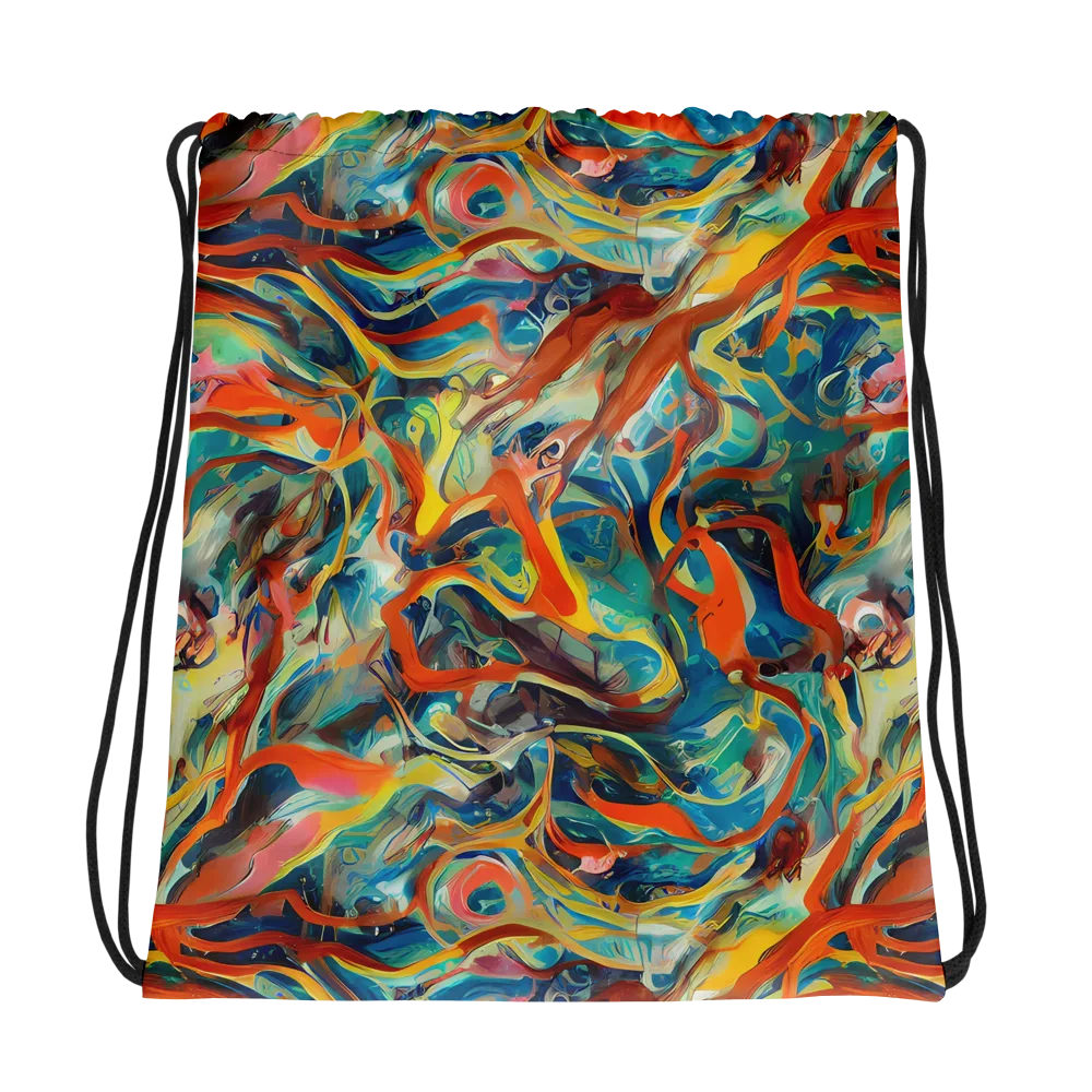 Fluid Firestorm on Drawstring Bag — Photo