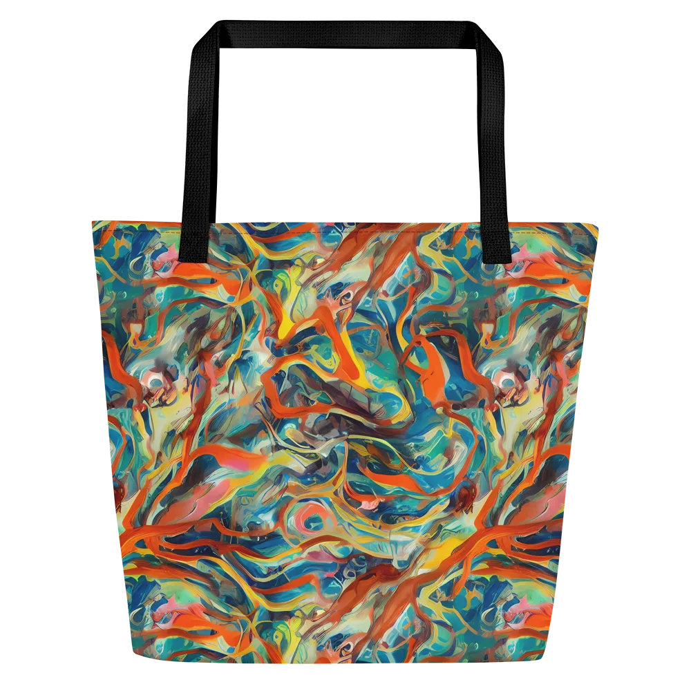 Fluid Firestorm on Large Tote Bag W/ Pocket — Front