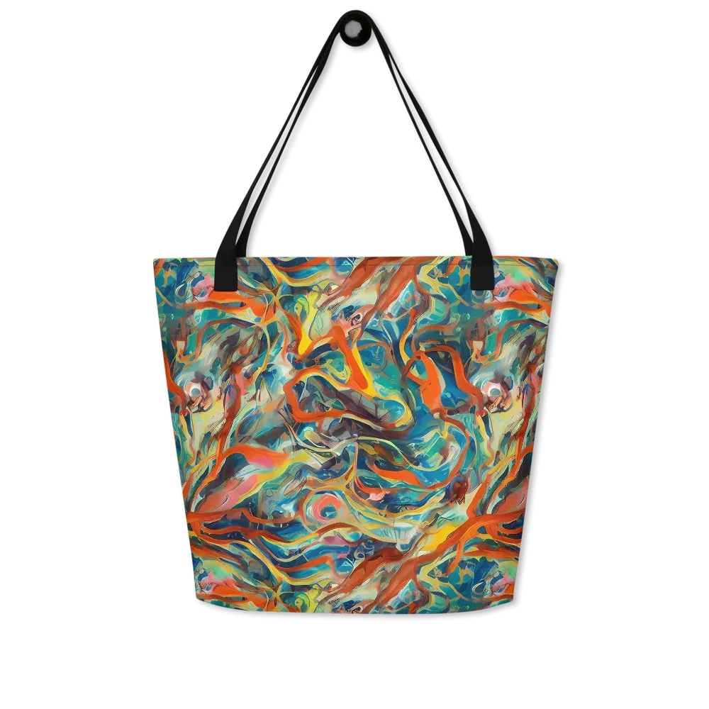 Fluid Firestorm on Large Tote Bag W/ Pocket — Front