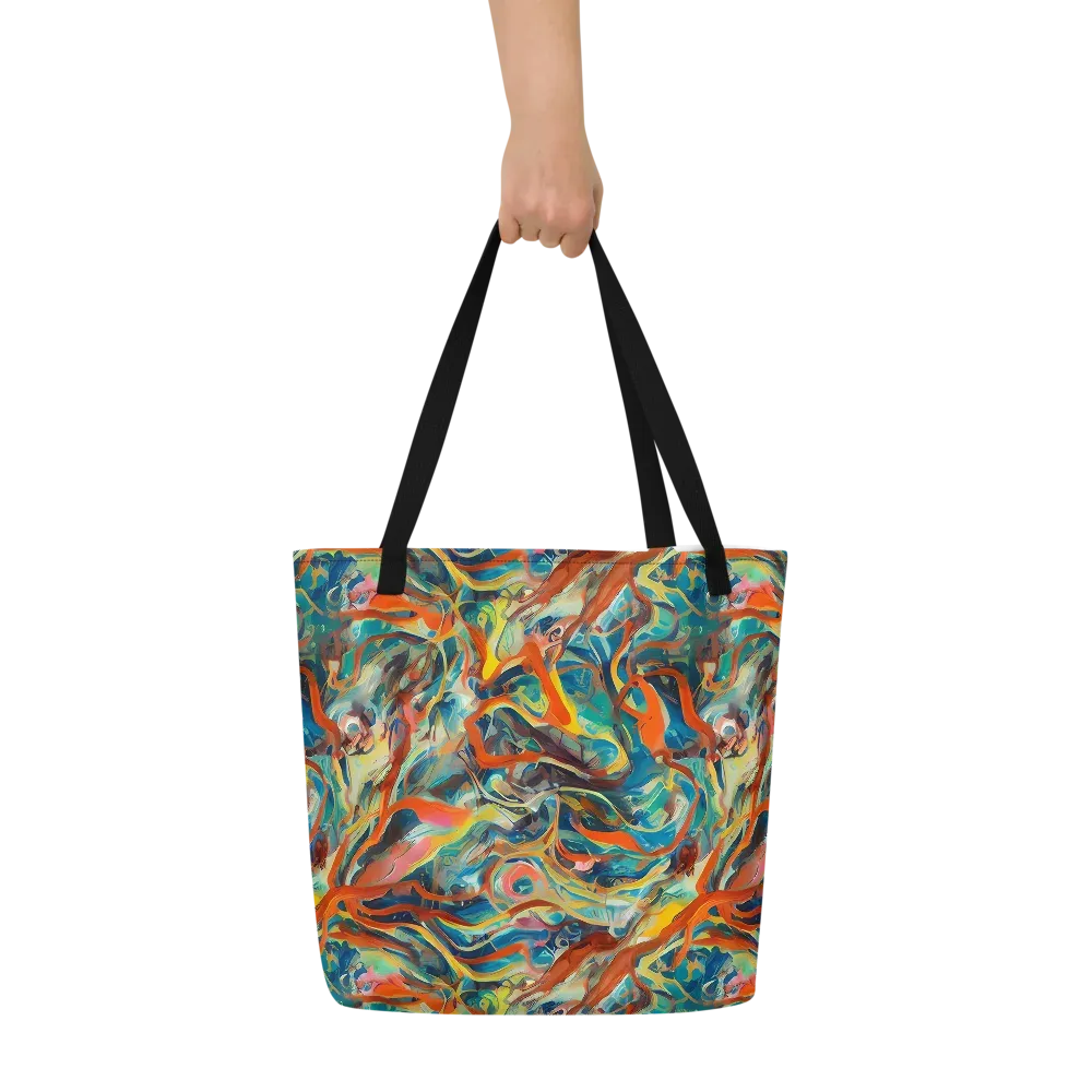 Fluid Firestorm on Large Tote Bag W/ Pocket — Front