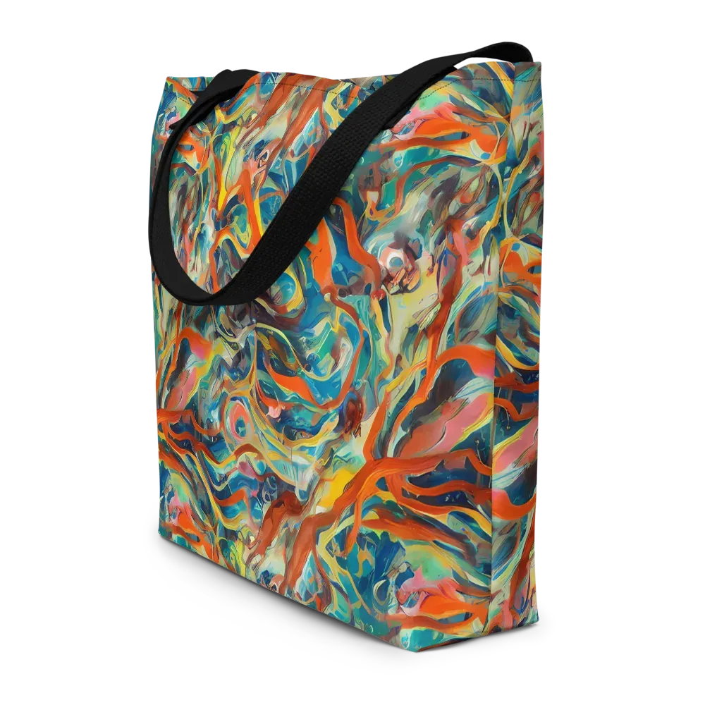 Fluid Firestorm on Large Tote Bag W/ Pocket — Front
