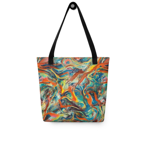 Fluid Firestorm on a Tote Bag