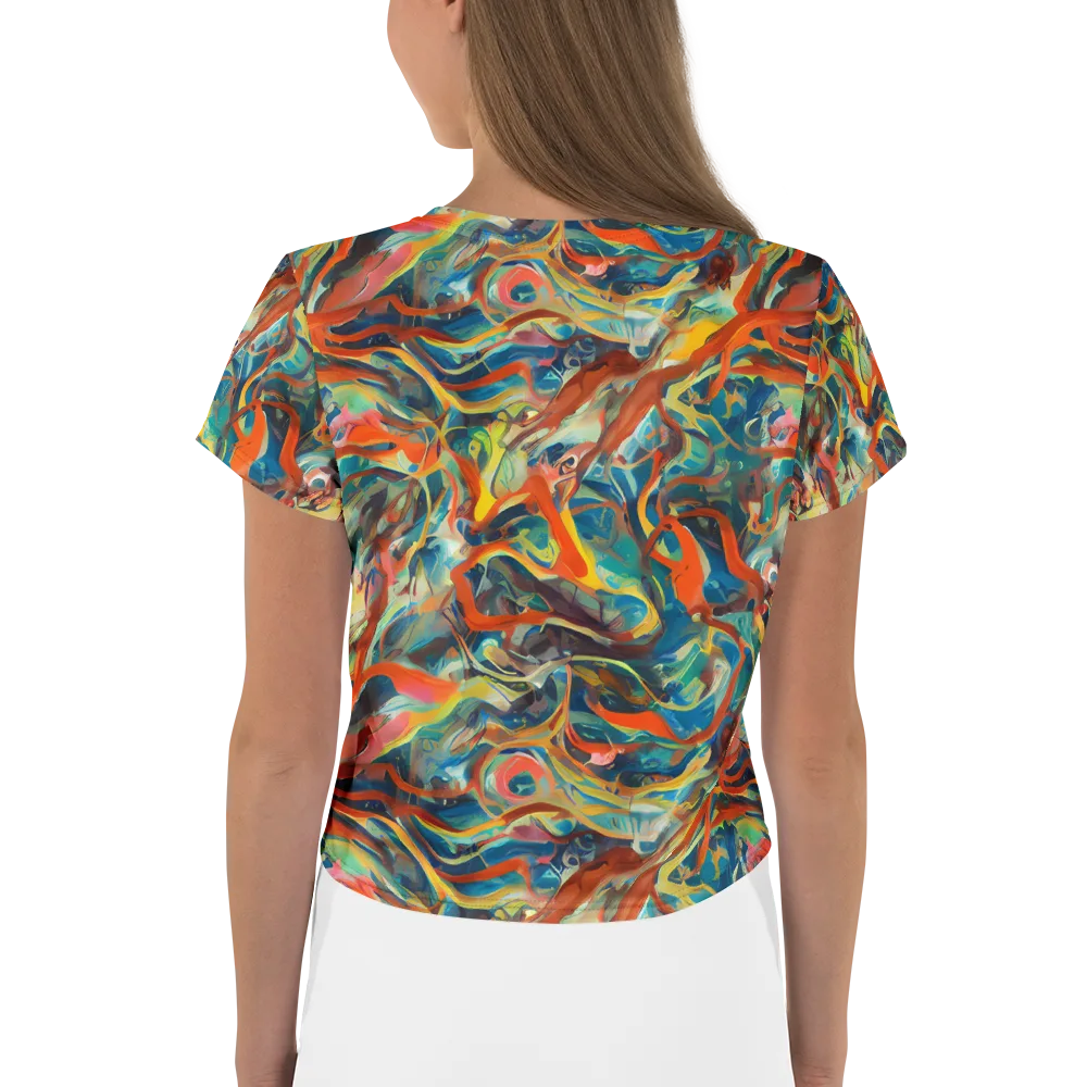 Fluid Firestorm on Crop Tee — Back