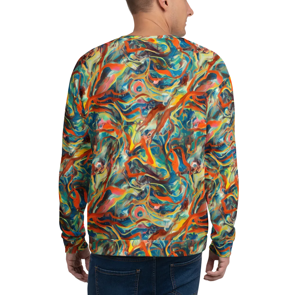 Fluid Firestorm on Sweatshirt — Back