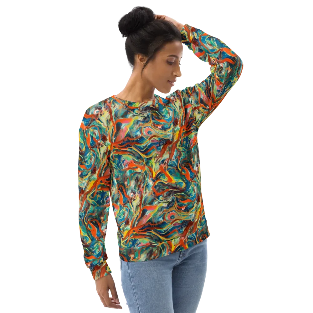Fluid Firestorm on Sweatshirt — Right Front