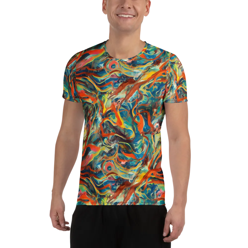 Fluid Firestorm on Men's Athletic T-Shirt — Front