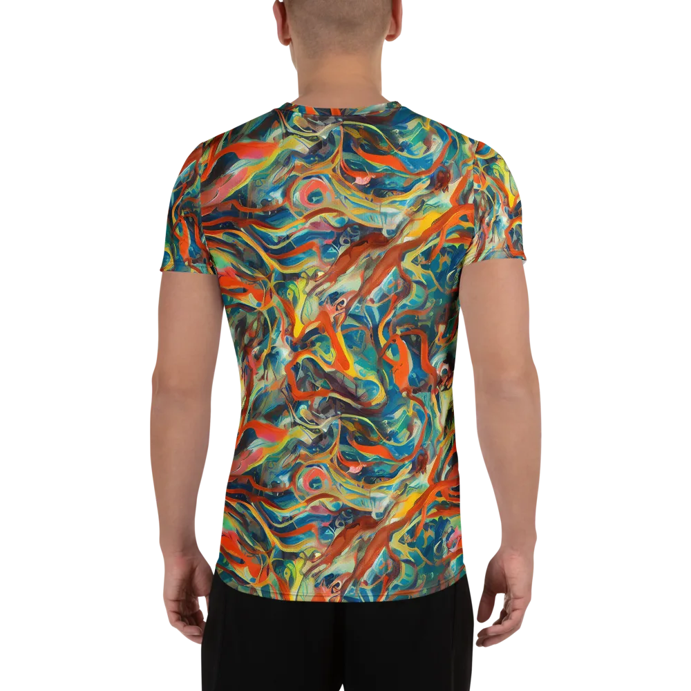 Fluid Firestorm on Men's Athletic T-Shirt — Back