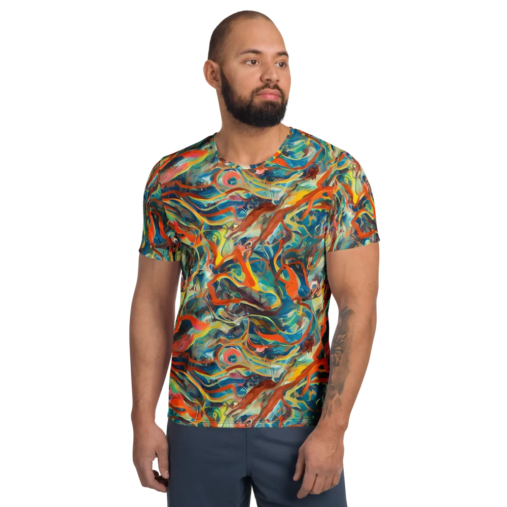 Fluid Firestorm on Men's Athletic T-Shirt — Front