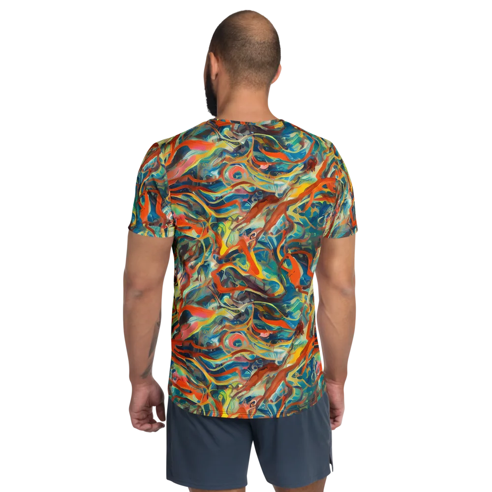 Fluid Firestorm on Men's Athletic T-Shirt — Back