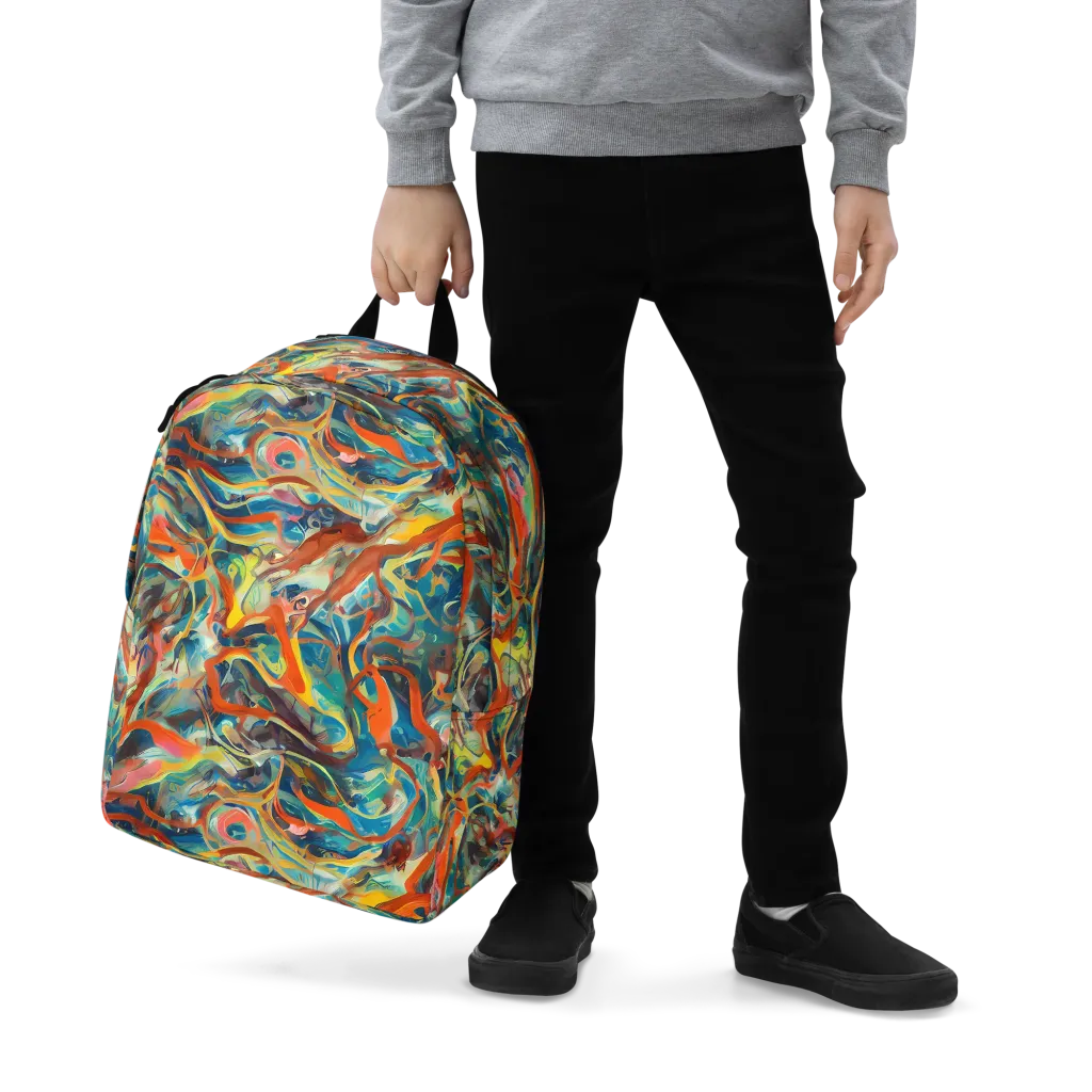 Fluid Firestorm on Minimalist Backpack — Zoomed-in