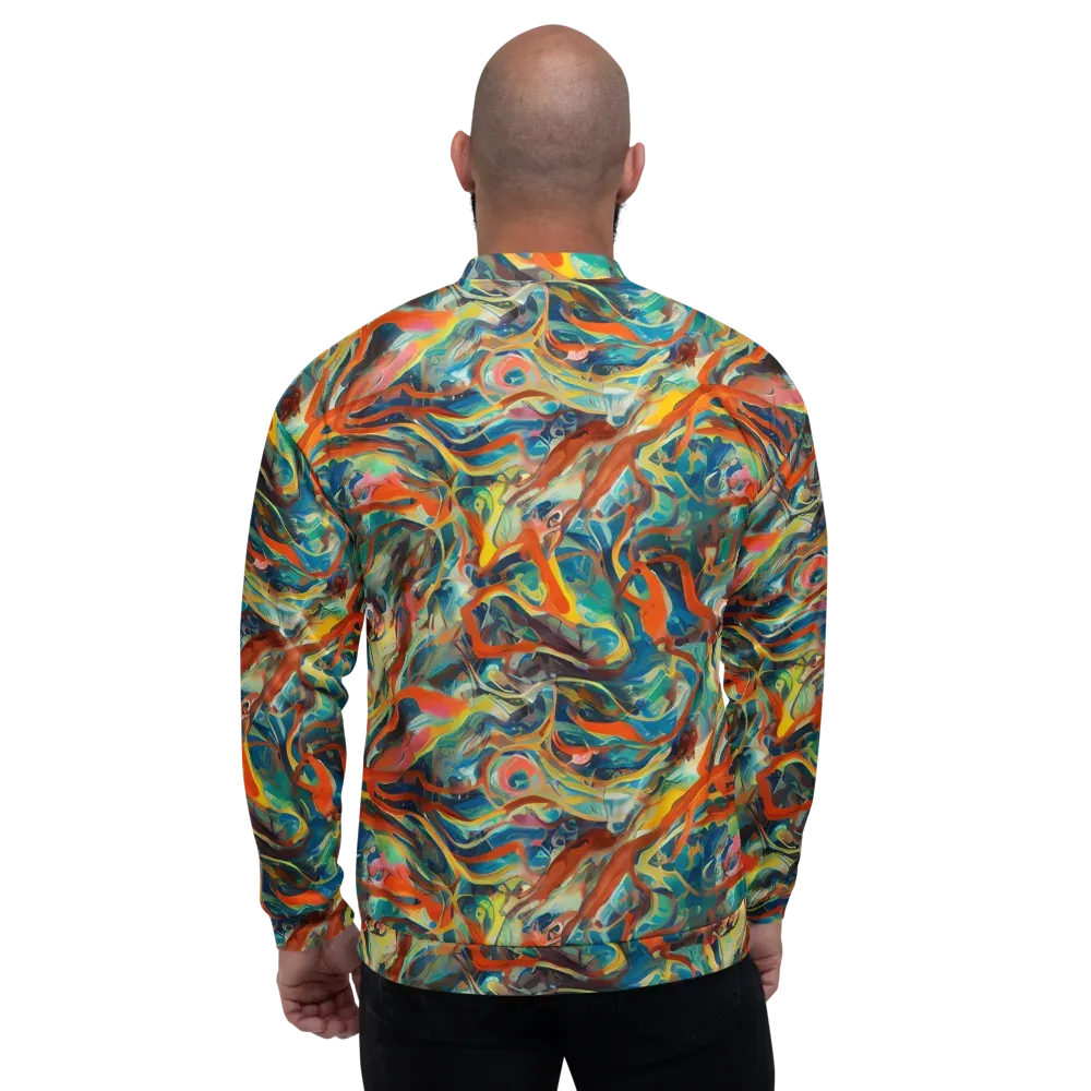 Fluid Firestorm on Bomber Jacket — Back