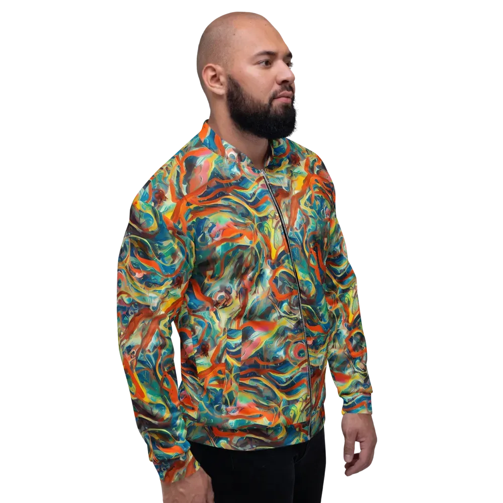 Fluid Firestorm on Bomber Jacket — Right