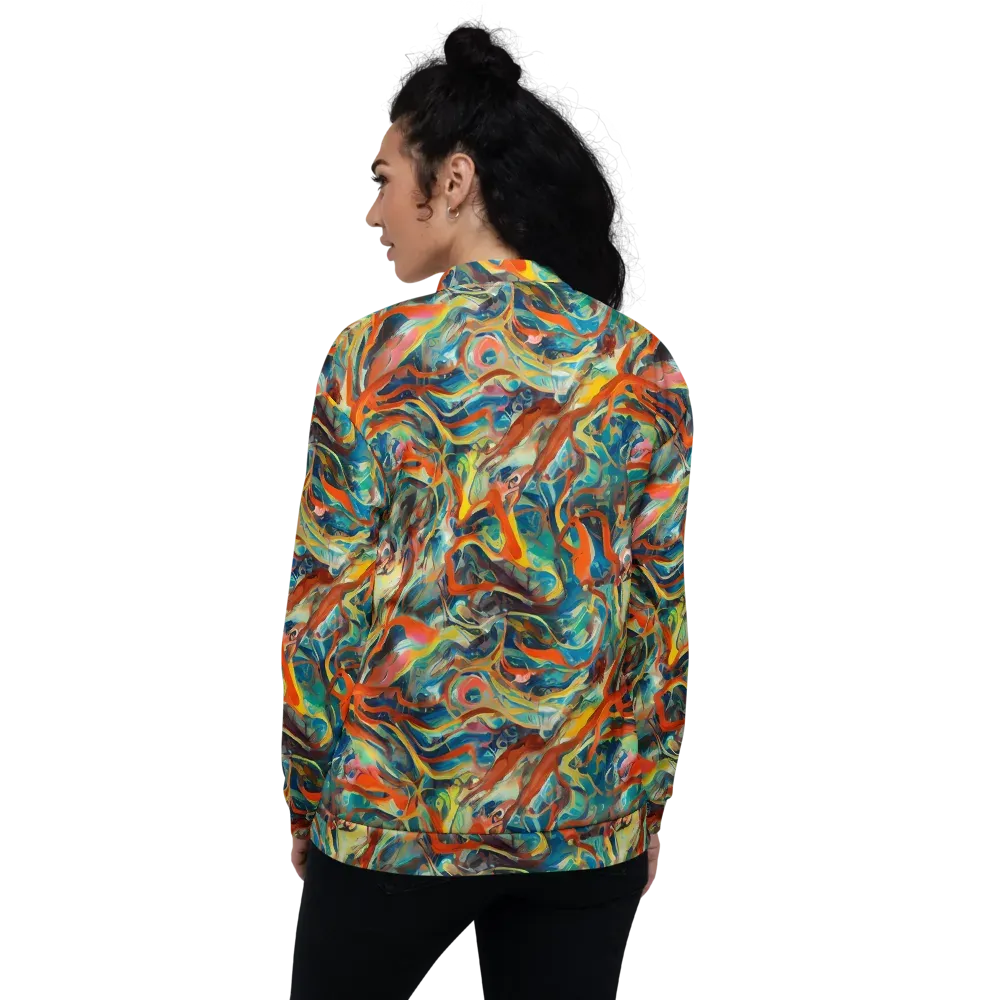 Fluid Firestorm on Bomber Jacket — Back
