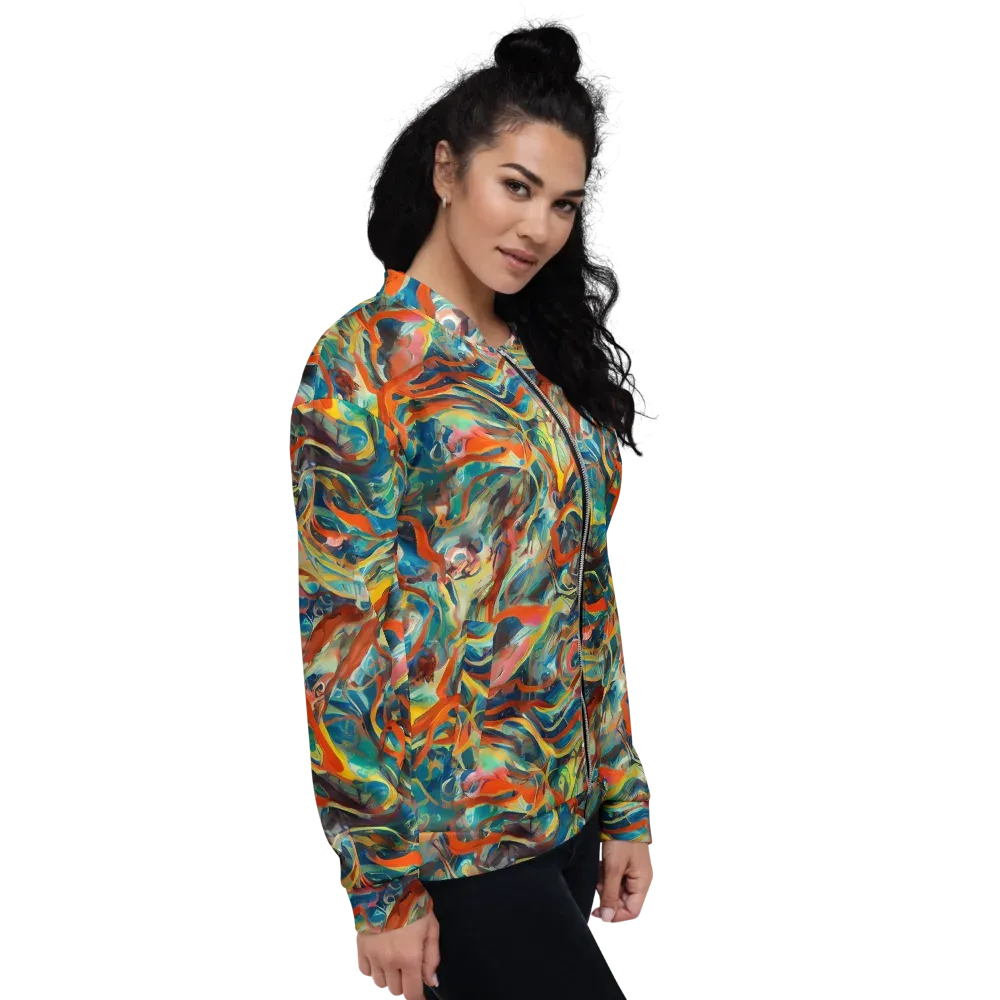 Fluid Firestorm on Bomber Jacket — Right