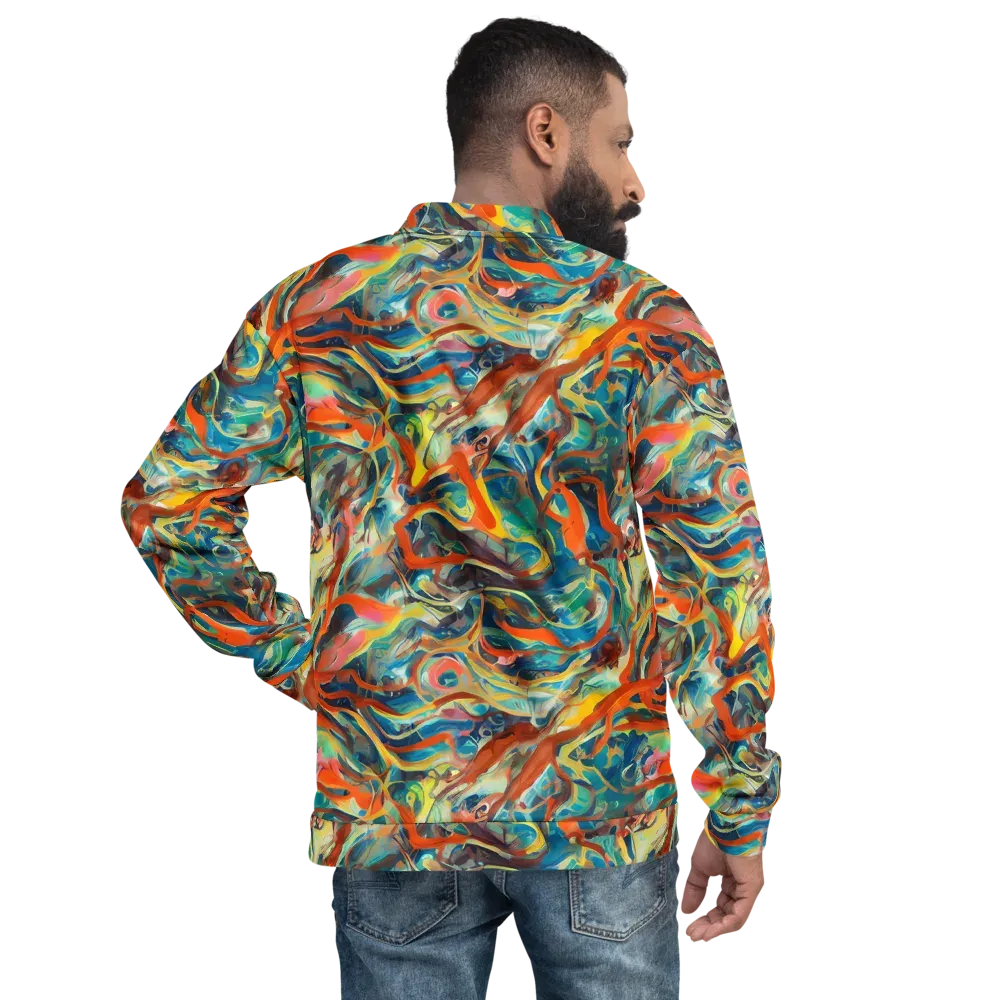 Fluid Firestorm on Bomber Jacket — Back