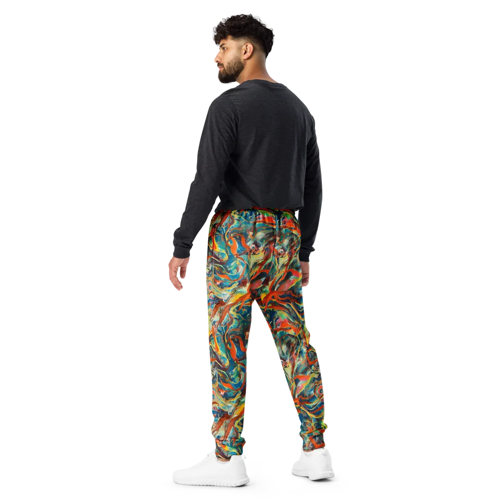 Fluid Firestorm on Men's Joggers — Back