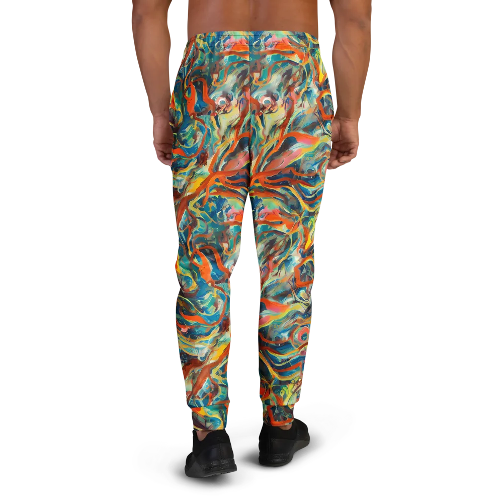 Fluid Firestorm on Men's Joggers — Back