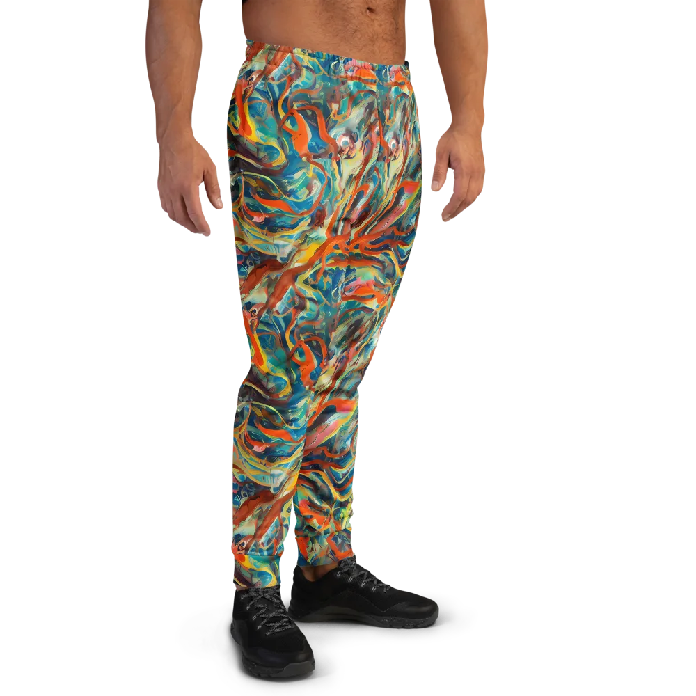 Fluid Firestorm on Men's Joggers — Right