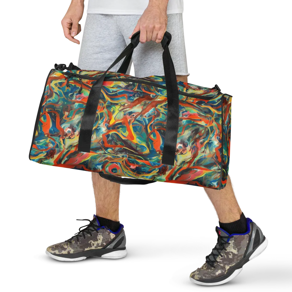 Fluid Firestorm on Duffle Bag — Front