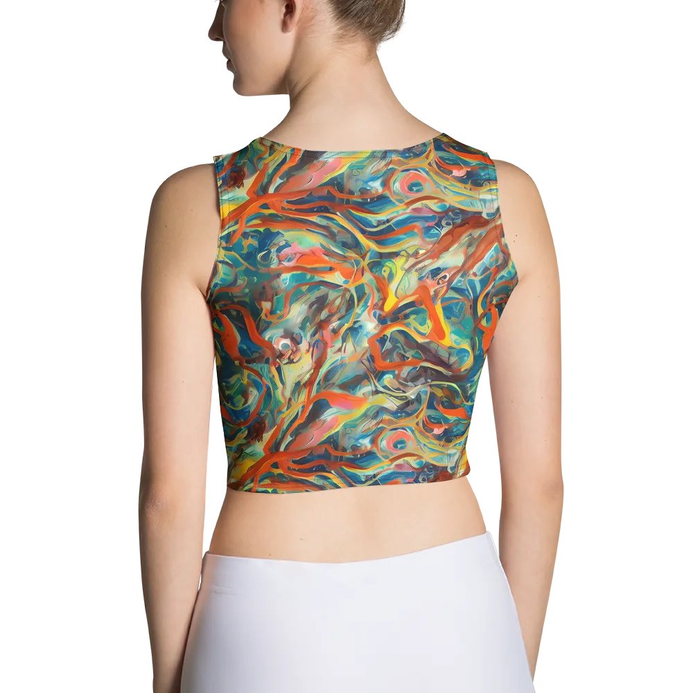 Fluid Firestorm on Crop Top — Back