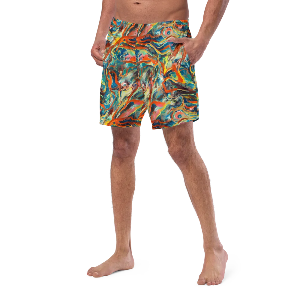 Fluid Firestorm on Swim Trunks — Left Front
