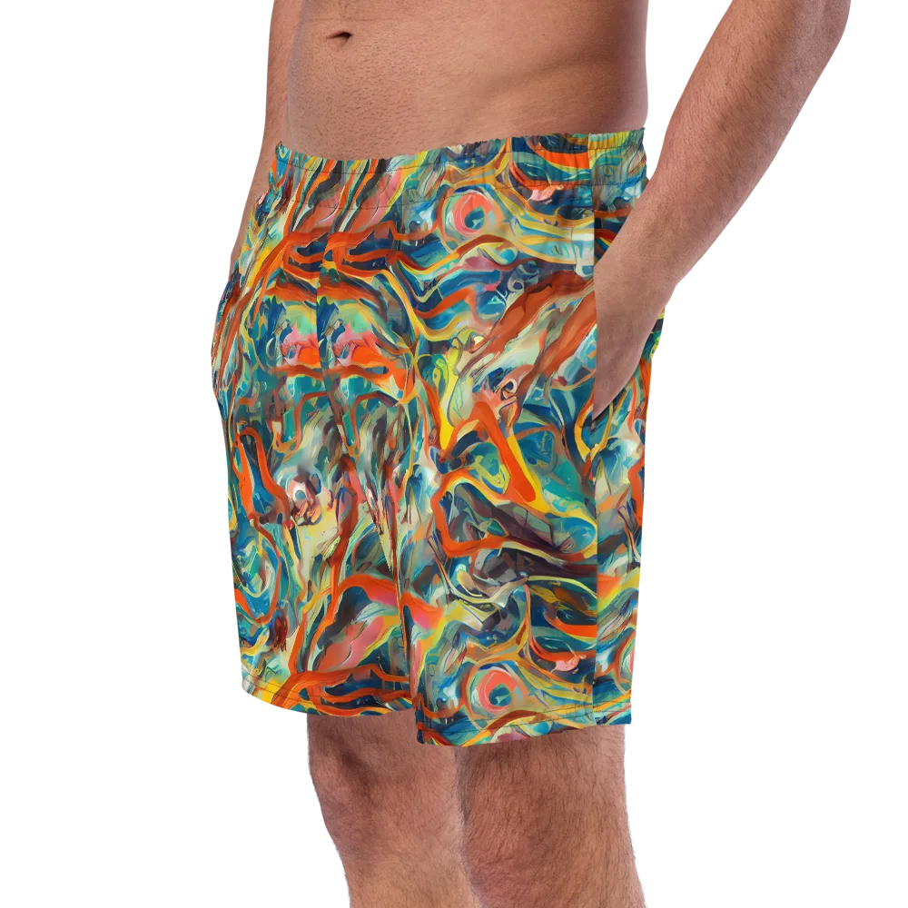 Fluid Firestorm on Swim Trunks — Left Front