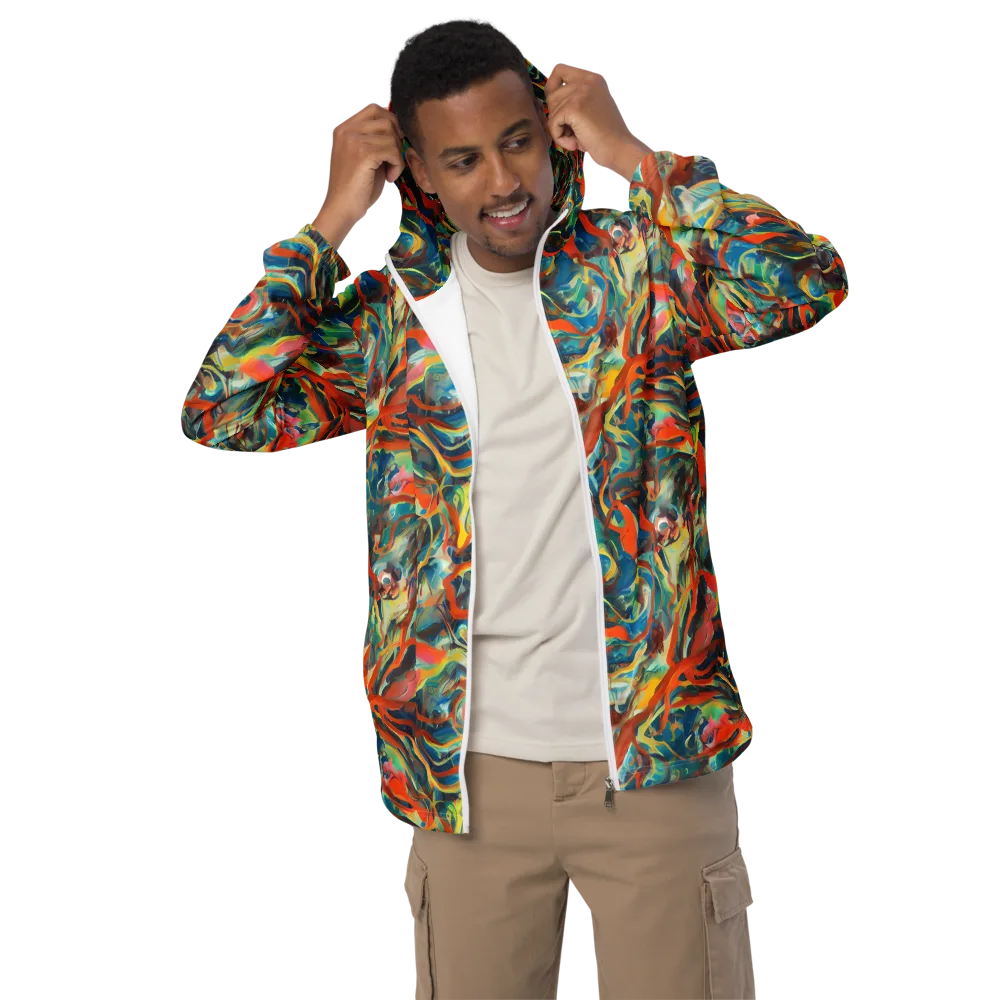 Fluid Firestorm on Men's Windbreaker — Front