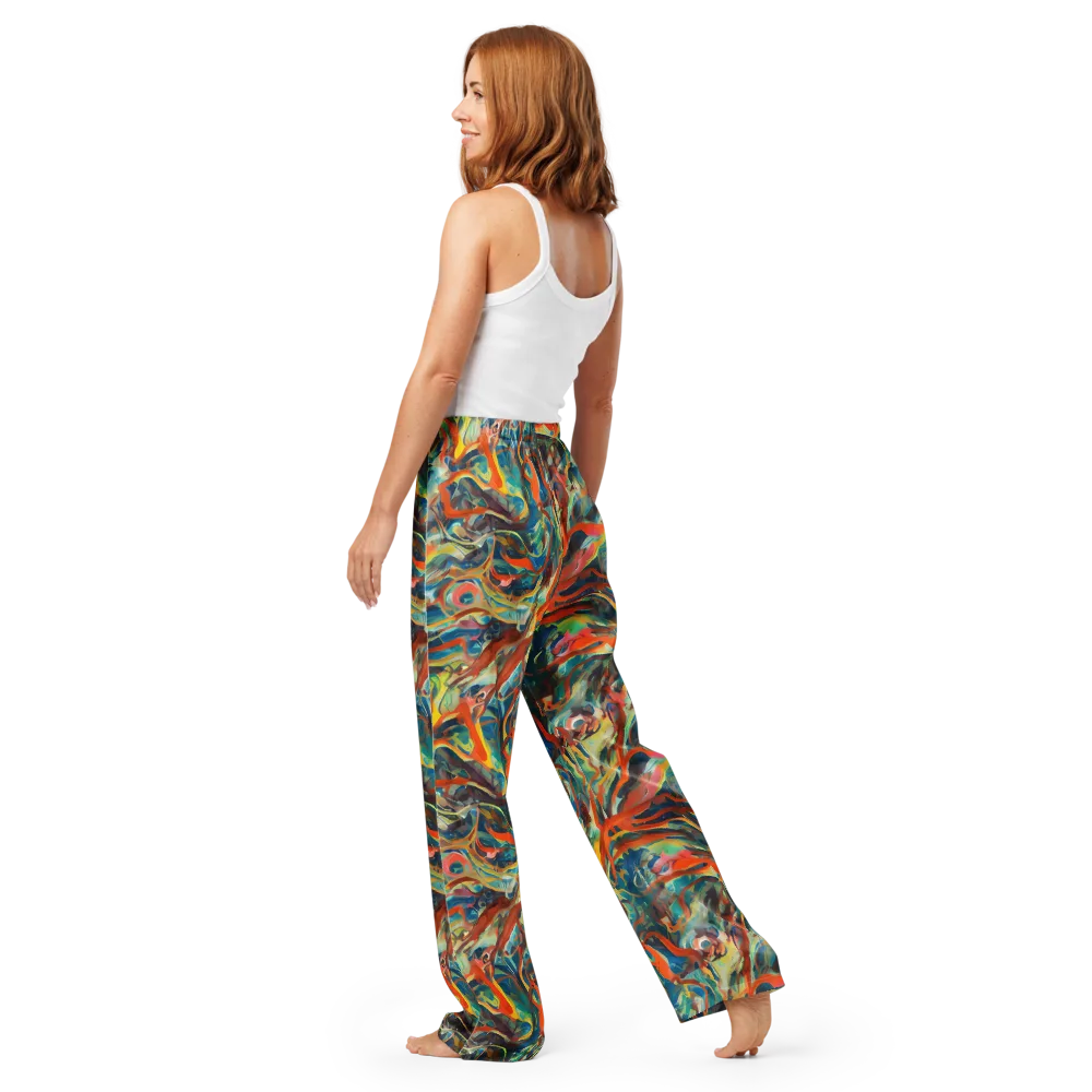Fluid Firestorm on Women's Pajama Pants — Back