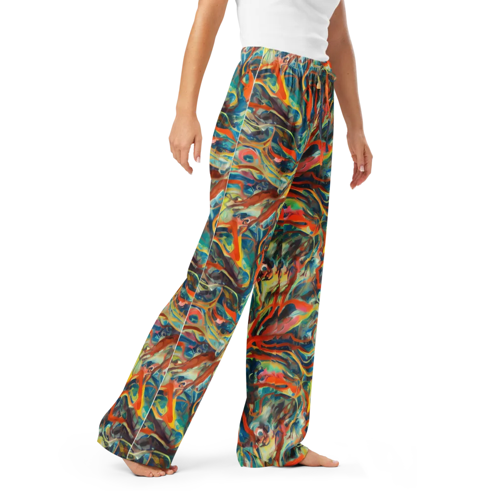 Fluid Firestorm on Women's Pajama Pants — Right Front