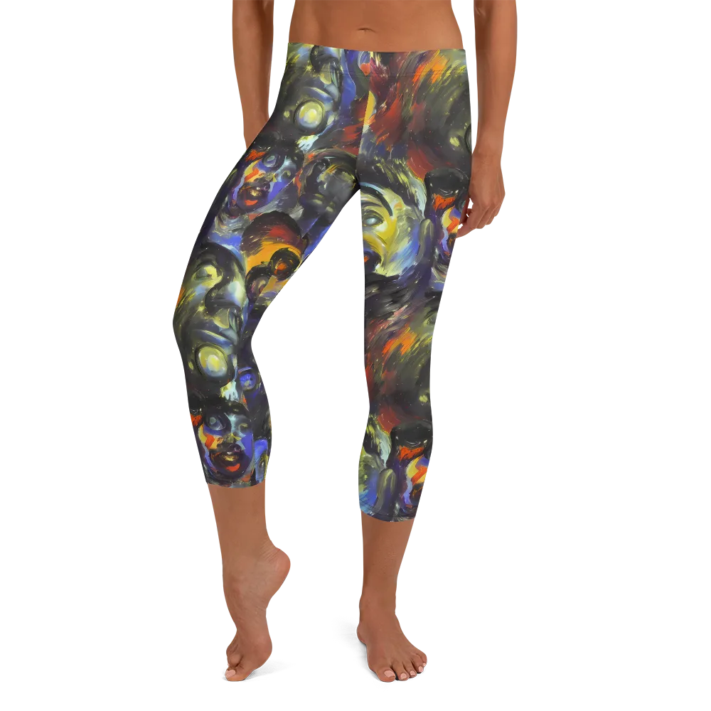 Corinthian Gaze on Capri Leggings — Front