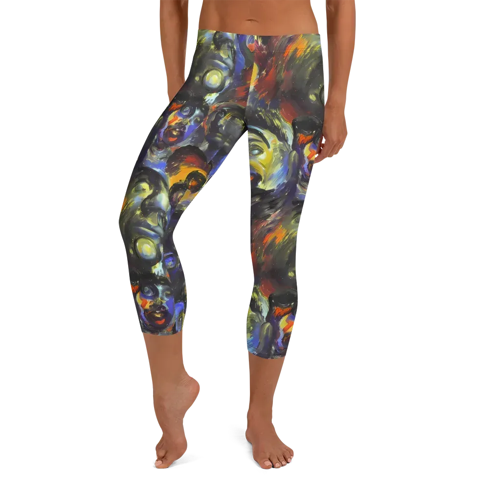 Corinthian Gaze on Capri Leggings — Front