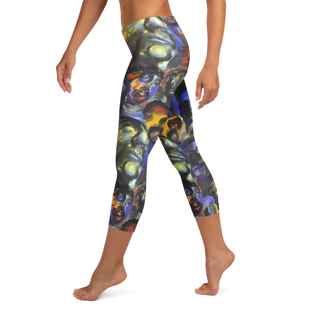 Corinthian Gaze on Capri Leggings — Left