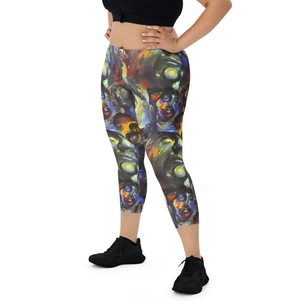 Corinthian Gaze on Capri Leggings — Front