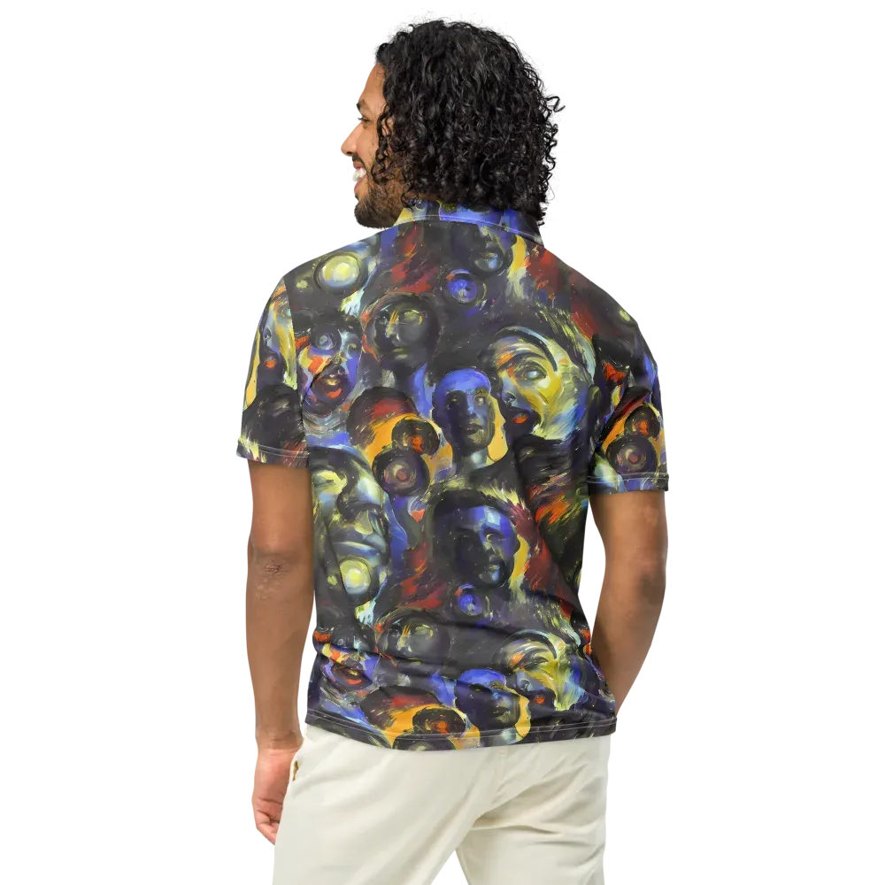 Corinthian Gaze on Men's Slim Fit Polo Shirt — Back