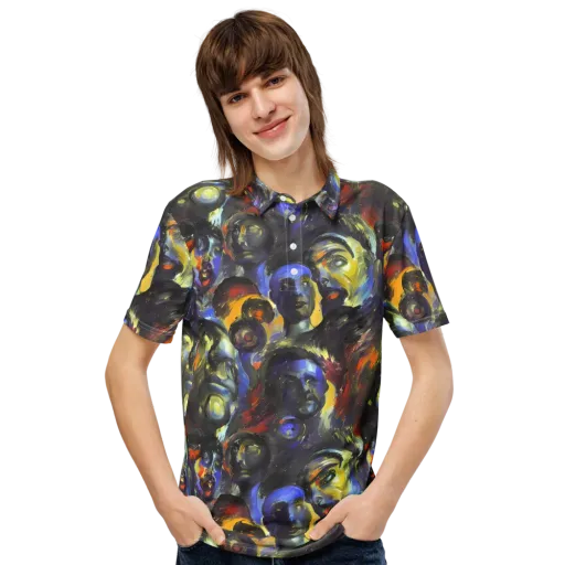 Corinthian Gaze on a Men's Slim Fit Polo Shirt