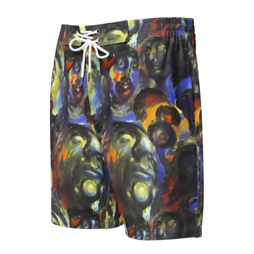 Corinthian Gaze on a Men's Board Shorts