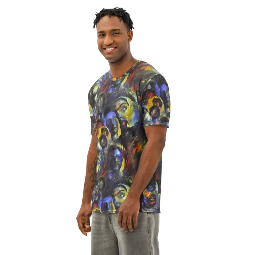 Corinthian Gaze on a Men's Cotton Crew Neck T-Shirt
