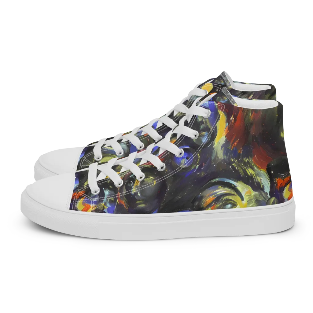 Corinthian Gaze on Women's High Top Canvas Shoes — Left