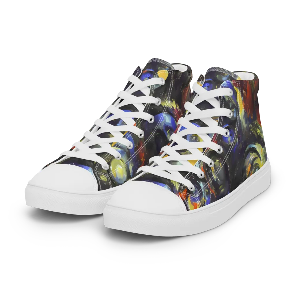 Corinthian Gaze on Women's High Top Canvas Shoes — Left Front